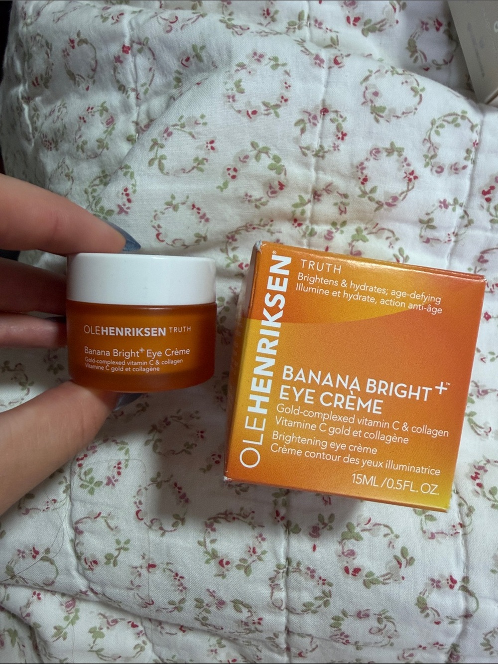 Ole Henriksen Banana Bright+ Eye Crème — Orange and White Packaging